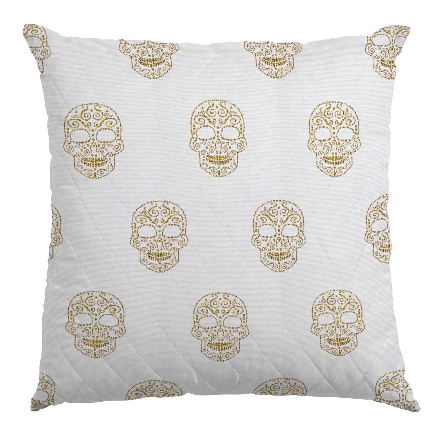 Retal Jacquard Lurex Calavera Cruda Oro 75x140 cm - Ribes y Casals
