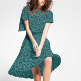 Jacquard Spandex Verde Escuro - Ribes y Casals