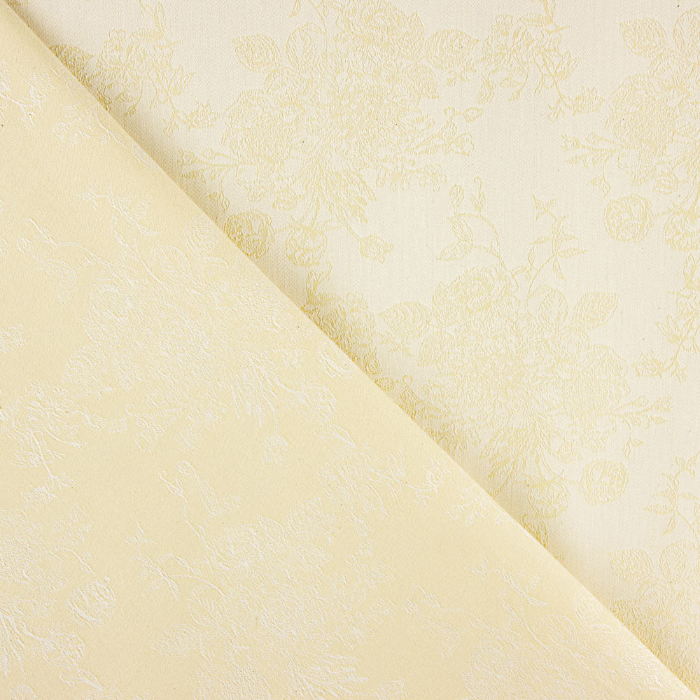 Jacquard Algodón Flores Crema - Ribes y Casals
