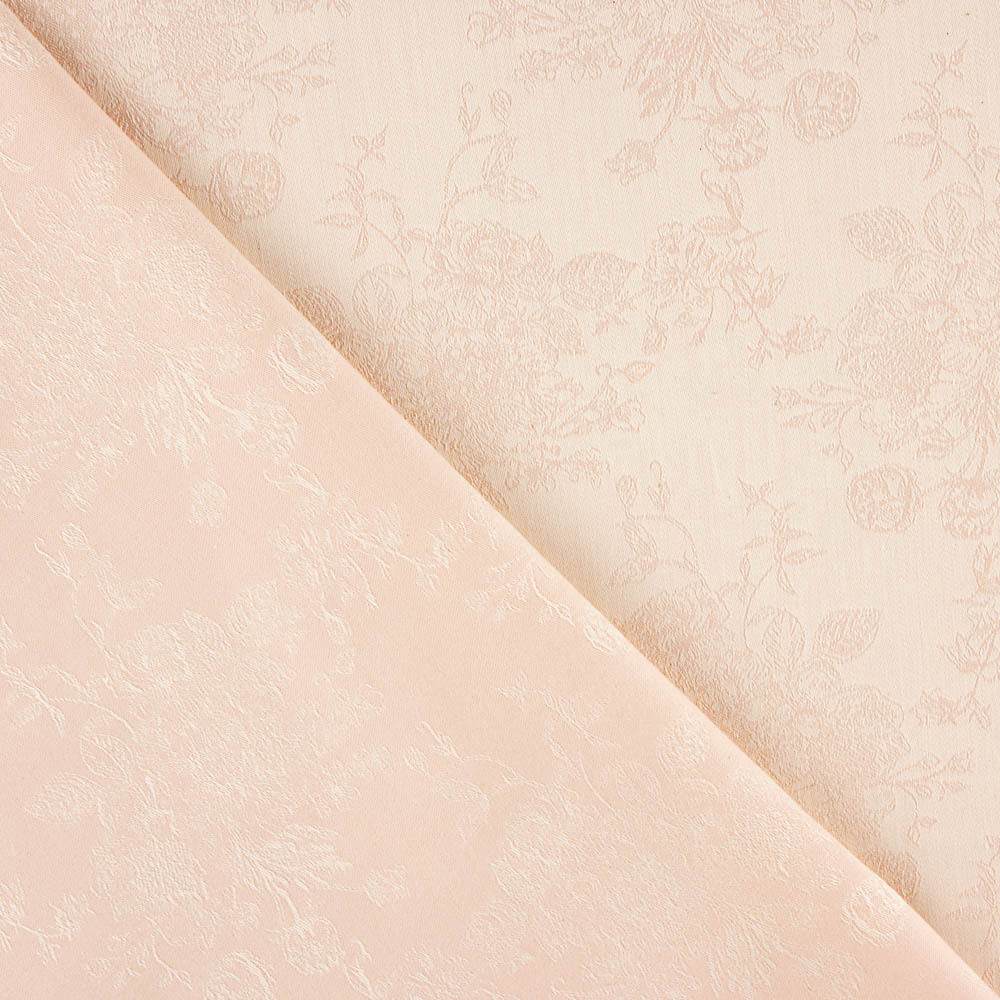 Jacquard Algodón Flores Rosa - Ribes y Casals