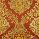 Jacquard Brocado Florencia Granada e Dourado - Ribes y Casals