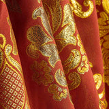 Jacquard Brocado Florencia Granada e Dourado - Ribes y Casals