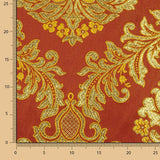 Jacquard Brocado Florencia Granada e Dourado - Ribes y Casals