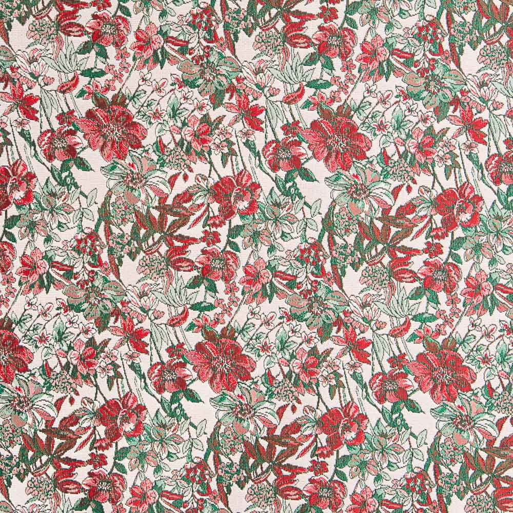 Jacquard Floral Branco - Ribes y Casals