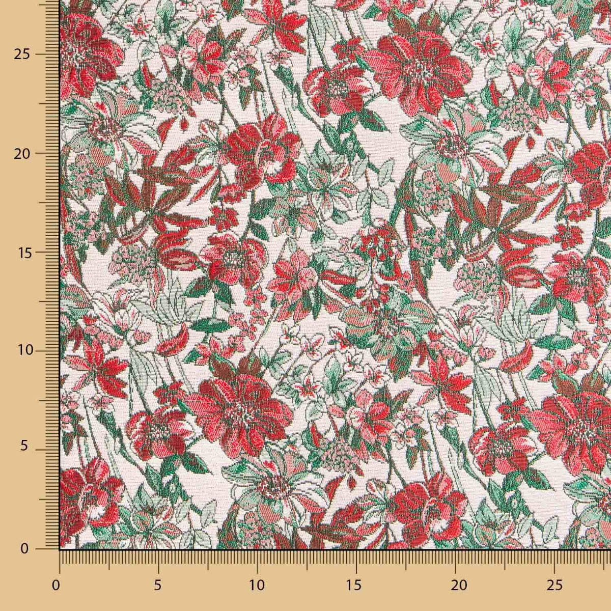 Jacquard Floral Branco - Ribes y Casals