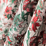 Jacquard Floral Branco - Ribes y Casals
