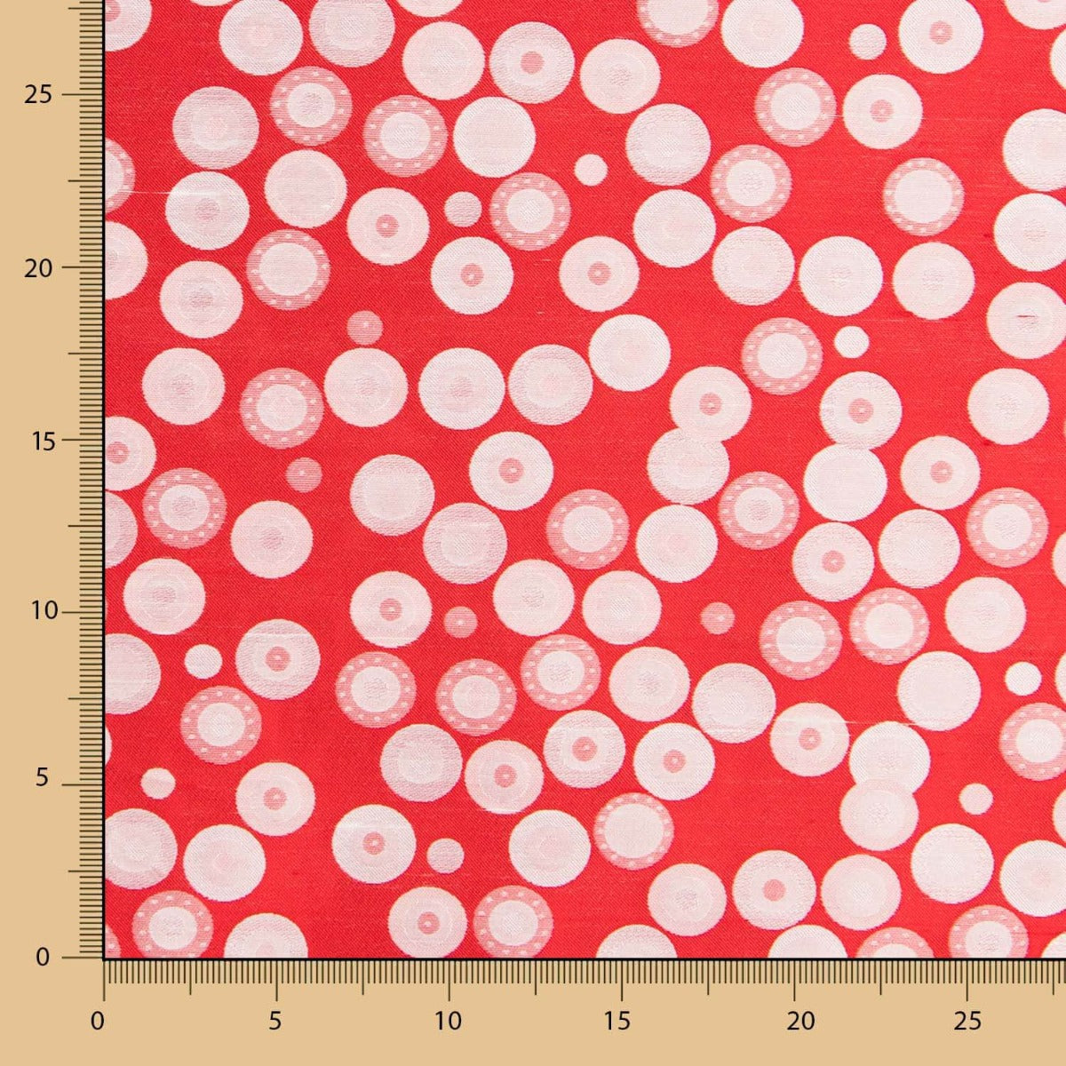 Jacquard Bolinhas Multi Vermelho - Ribes y Casals