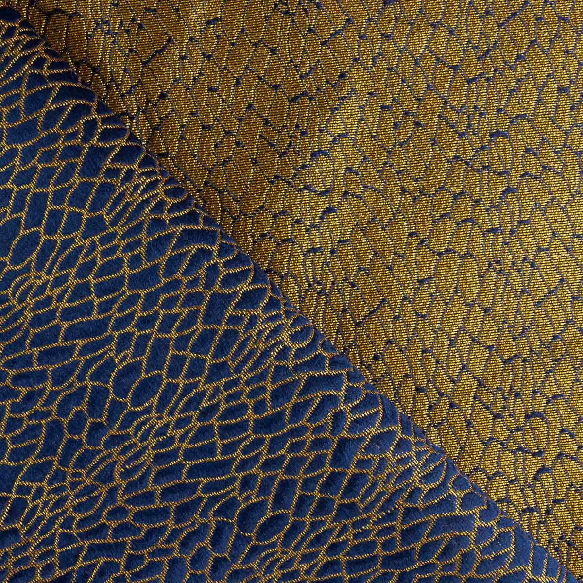 Jacquard Lúrex Escamas Azul - Ribes y Casals