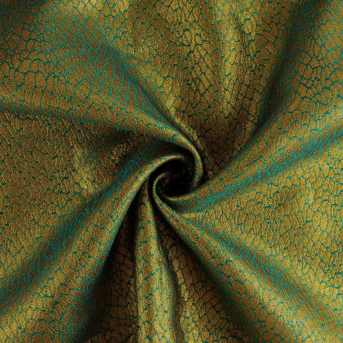 Jacquard Lúrex Escamas Verde - Ribes y Casals