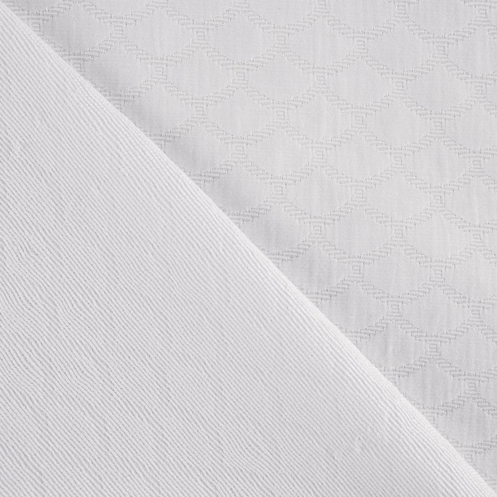 Jacquard Piqué Escamas Branco - Ribes y Casals