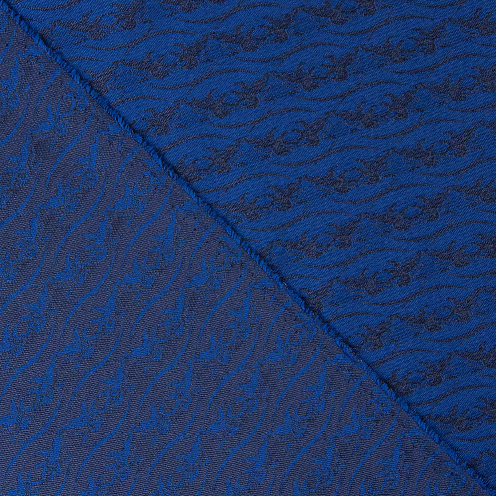 Jacquard Poliéster Azul - Preto - Ribes y Casals