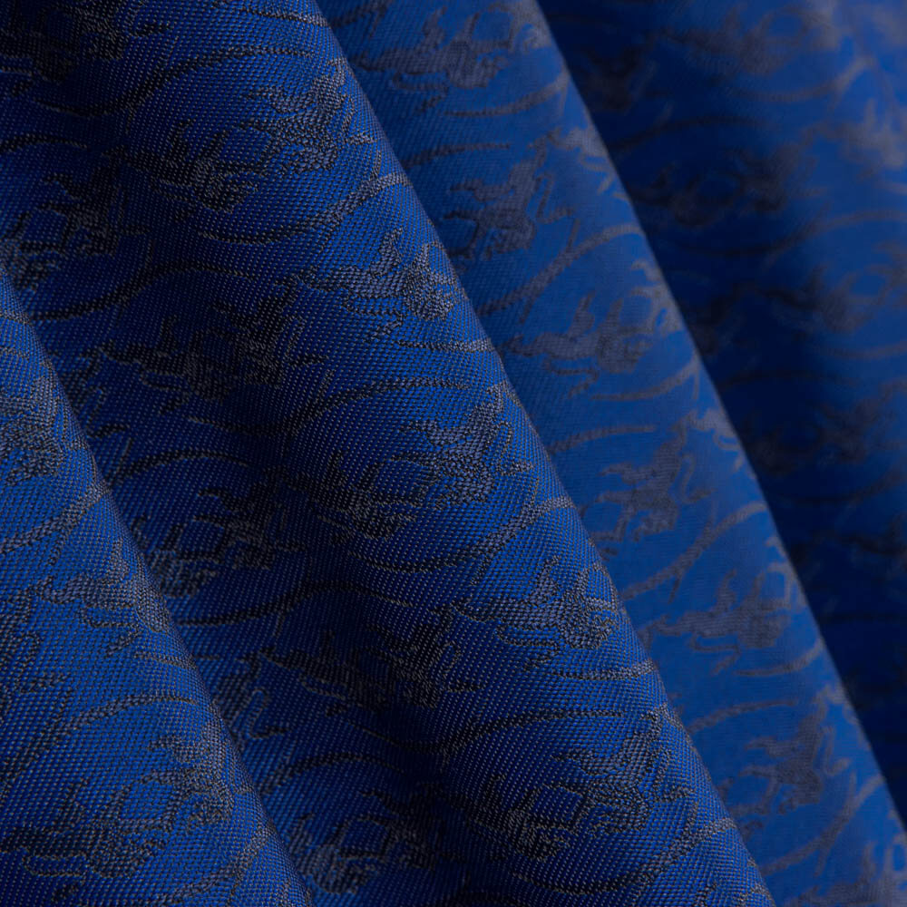 Jacquard Poliéster Azul - Preto - Ribes y Casals