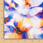 Jacquard Rebrodé Flores Azul - Ribes y Casals