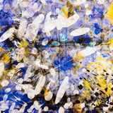 Jacquard Rebrodé Flores Azul - Ribes y Casals