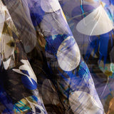 Jacquard Rebrodé Flores Azul - Ribes y Casals