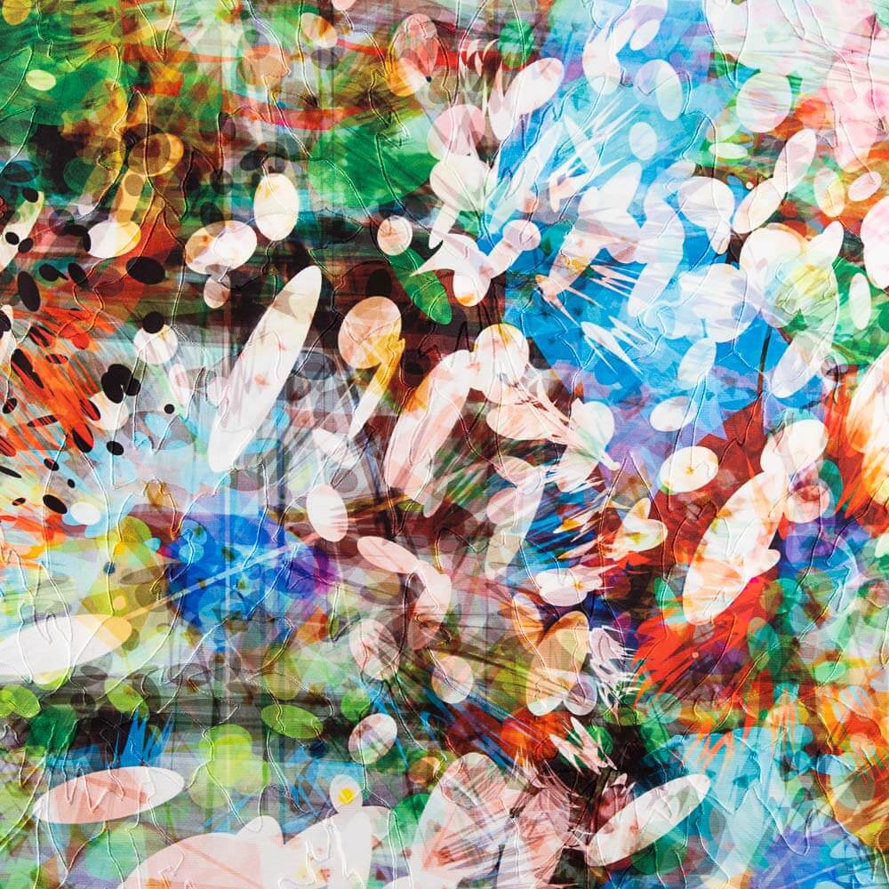 Jacquard Rebrodé Flores Grana Bolinhas - Ribes y Casals