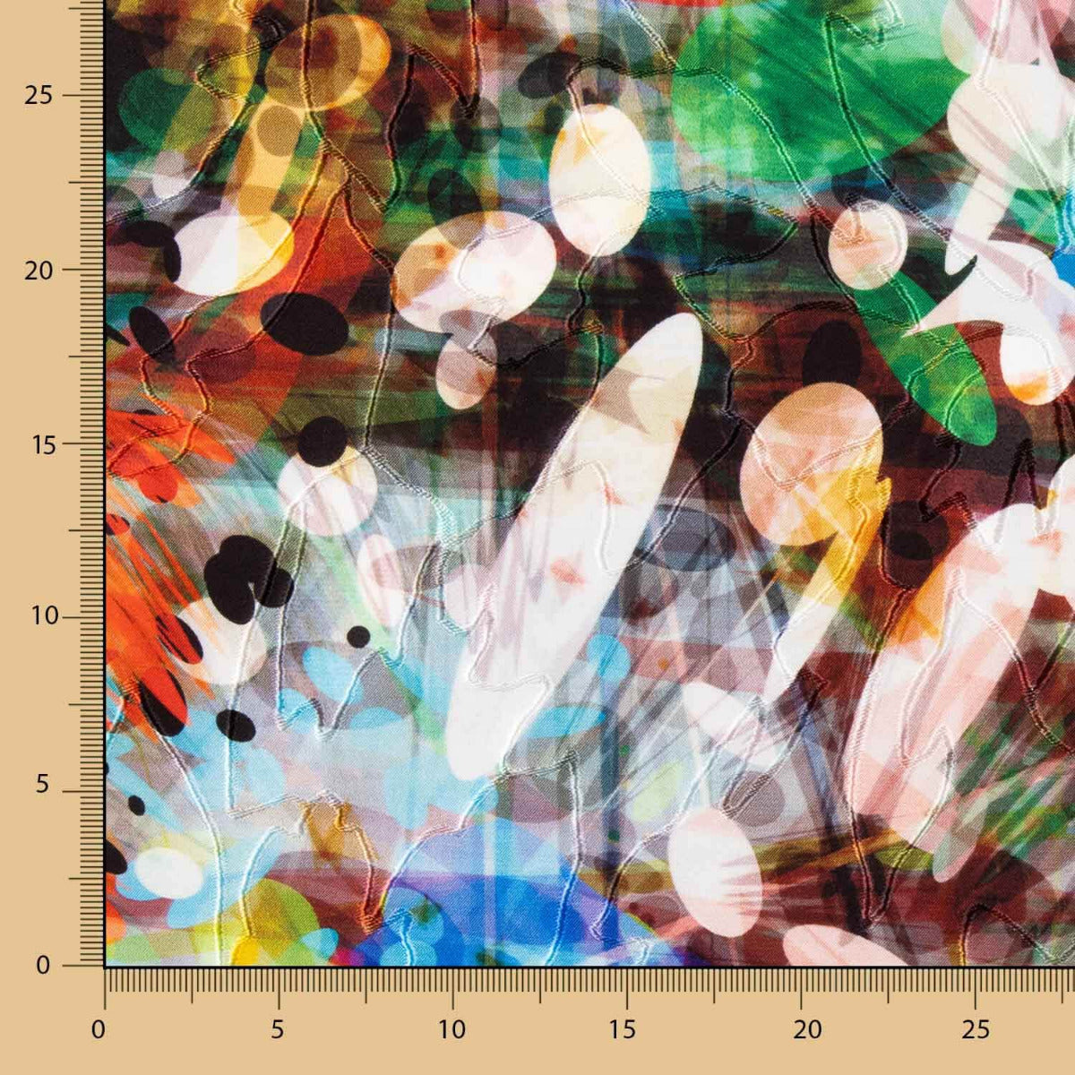 Jacquard Rebrodé Flores Grana Bolinhas - Ribes y Casals