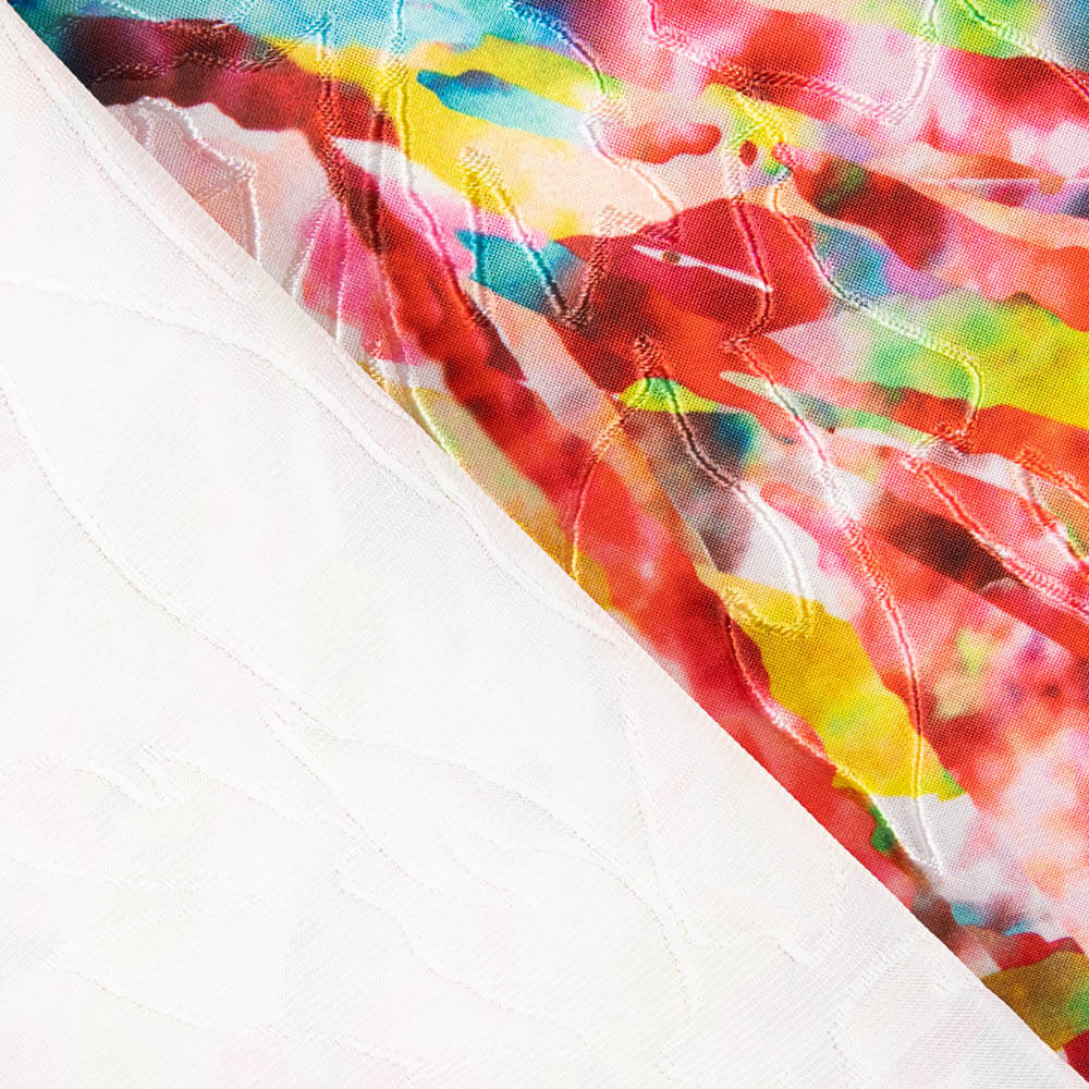 Jacquard Rebrodé Listra Laranja - Ribes y Casals