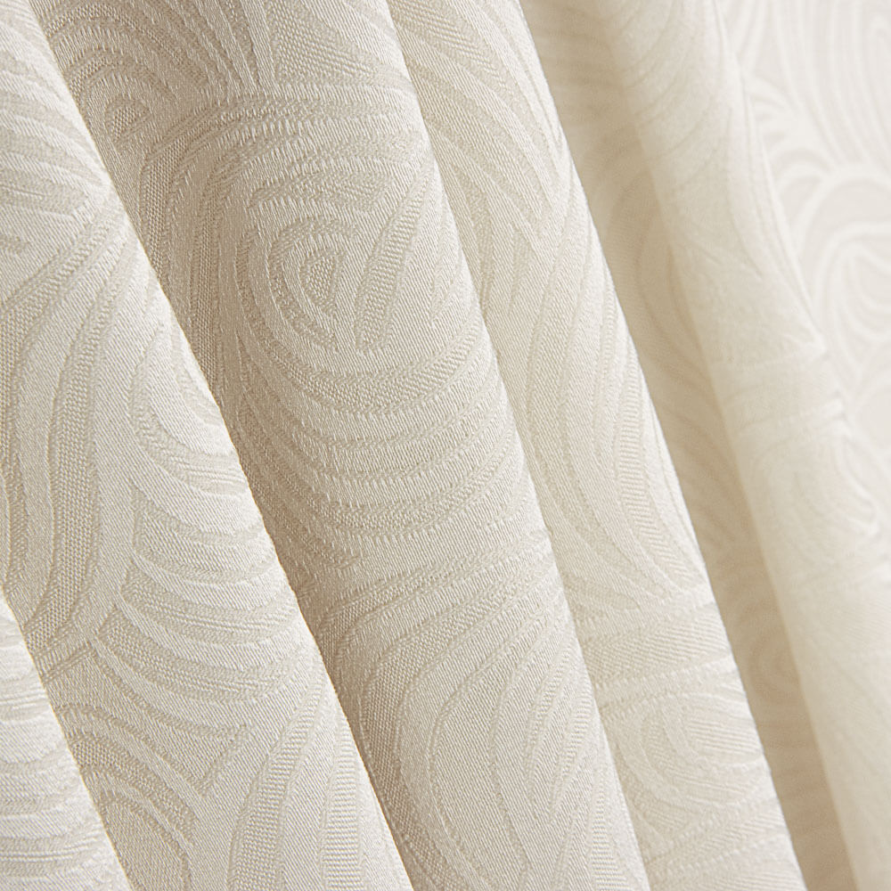 Jacquard Spandex Ondas Cru - Ribes y Casals