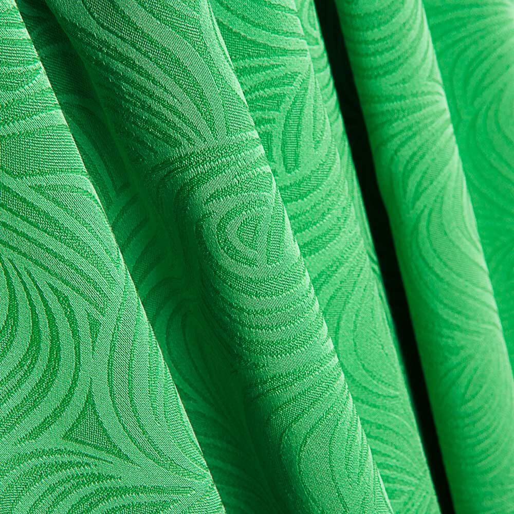 Jacquard Spandex Ondas Verde - Ribes y Casals
