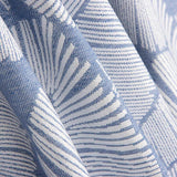 Jacquard Tapeçaria Folhas Anori Azul Denim - Ribes y Casals