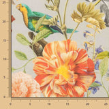 Loneta estampada «Jardim Exótico: Aves e Flores» - Ribes y Casals