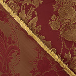 Jacquard floral clássico em grená e dourado - Ribes y Casals
