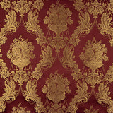 Jacquard floral clássico em grená e dourado - Ribes y Casals