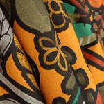 Loneta estampada «Jungla Bohemia» laranja - Ribes y Casals