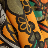 Loneta estampada «Jungla Bohemia» laranja - Ribes y Casals