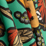 Loneta estampada «Jungla Bohemia» turquesa - Ribes y Casals