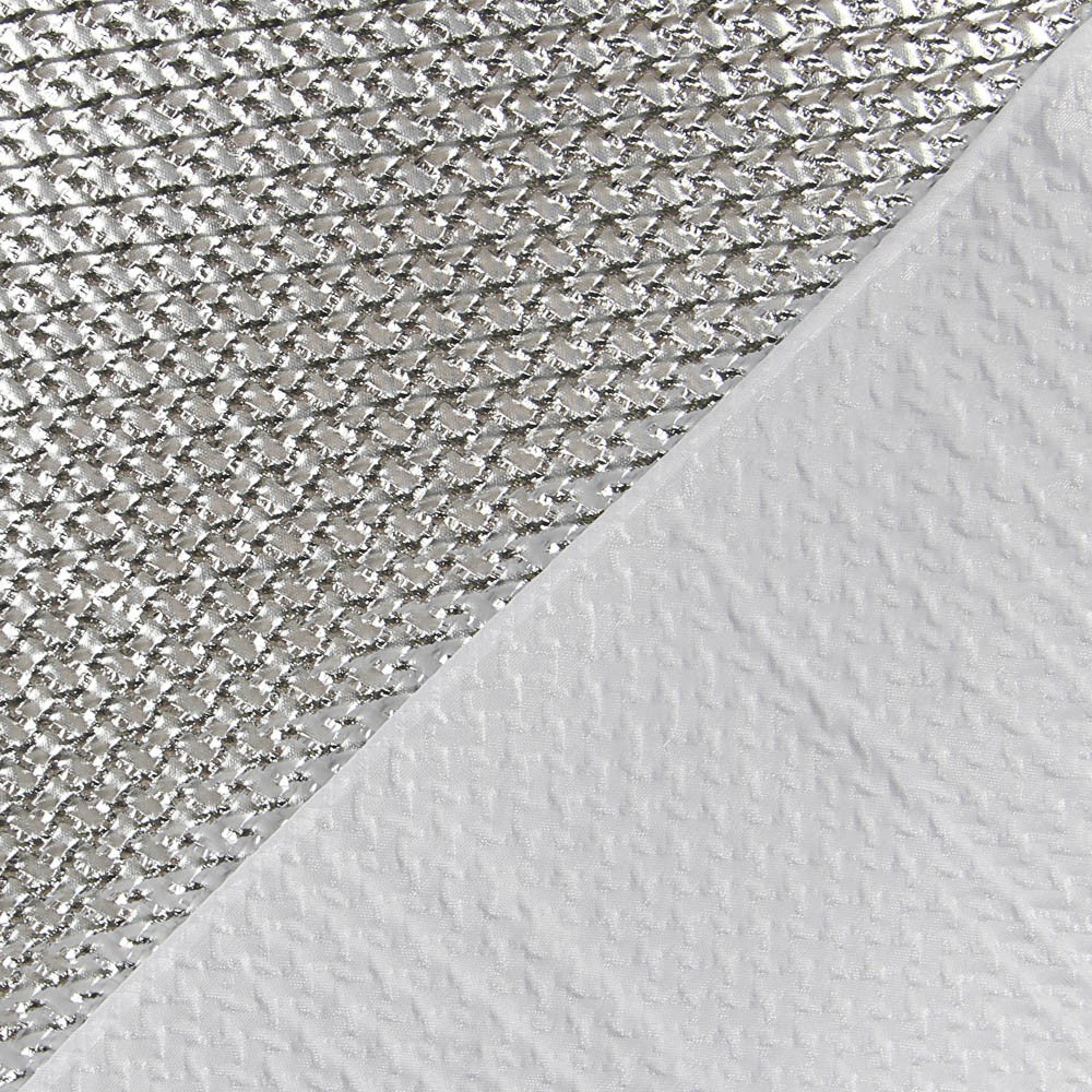 Lamé Texturizado Prata - Ribes y Casals