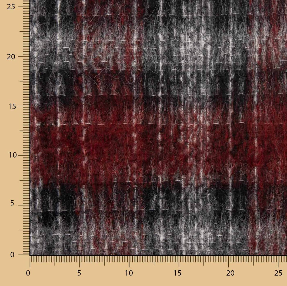 Lã Casaco Xadrez Vermelho-Preto - Ribes y Casals