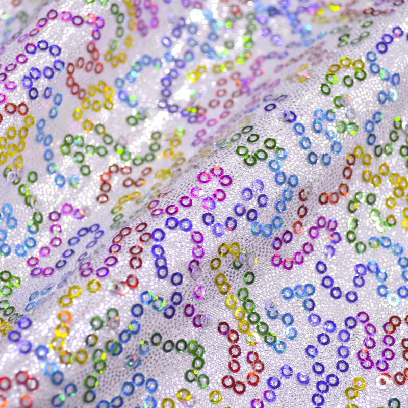 Lantejoula Lycra Branco Prata - Ribes y Casals