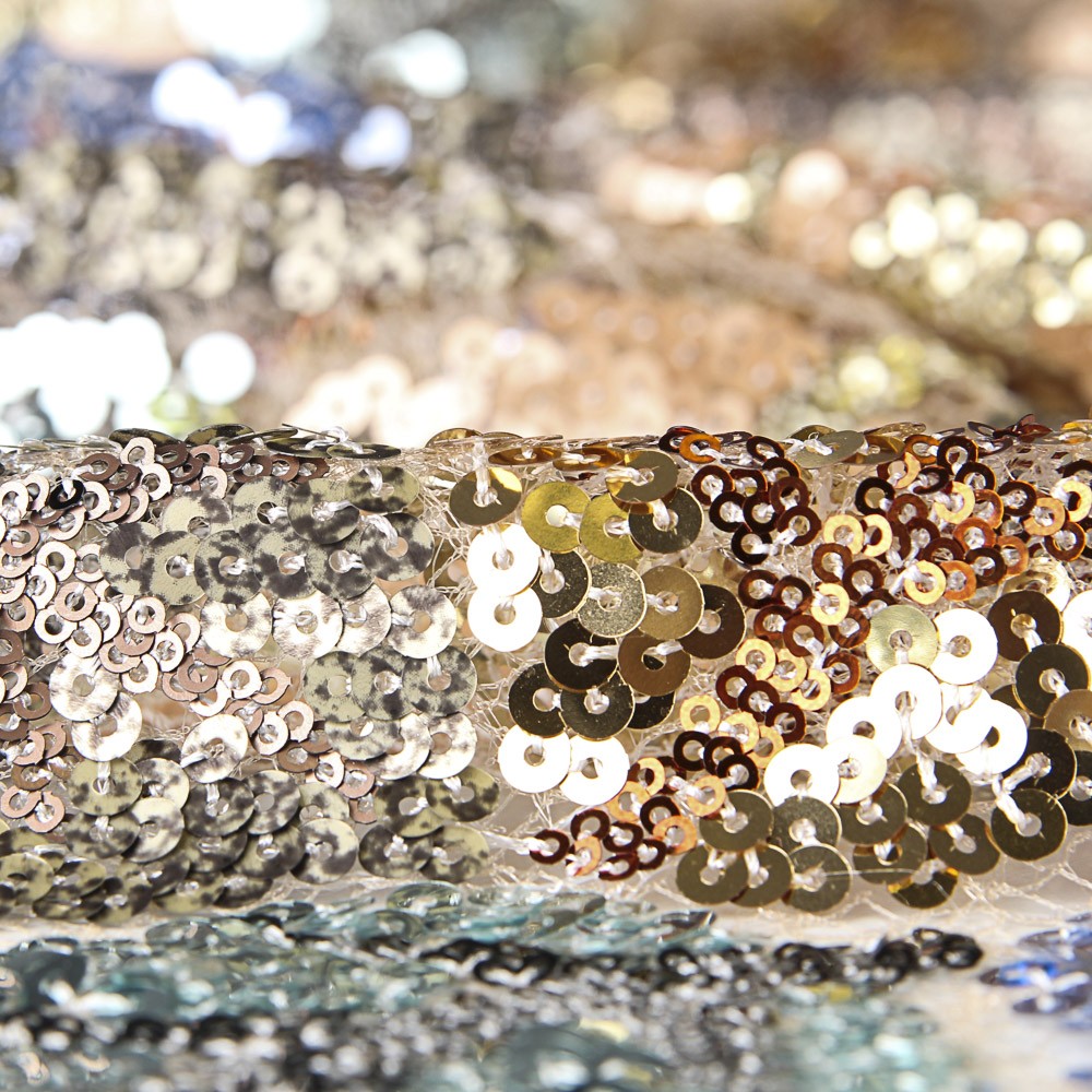 Tecido com Lantejoulas Marselha Colorida - Ribes y Casals