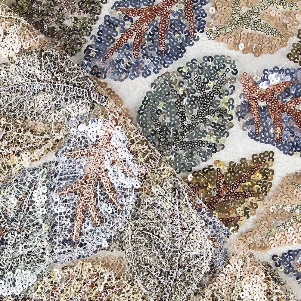 Tecido com Lantejoulas Marselha Colorida - Ribes y Casals