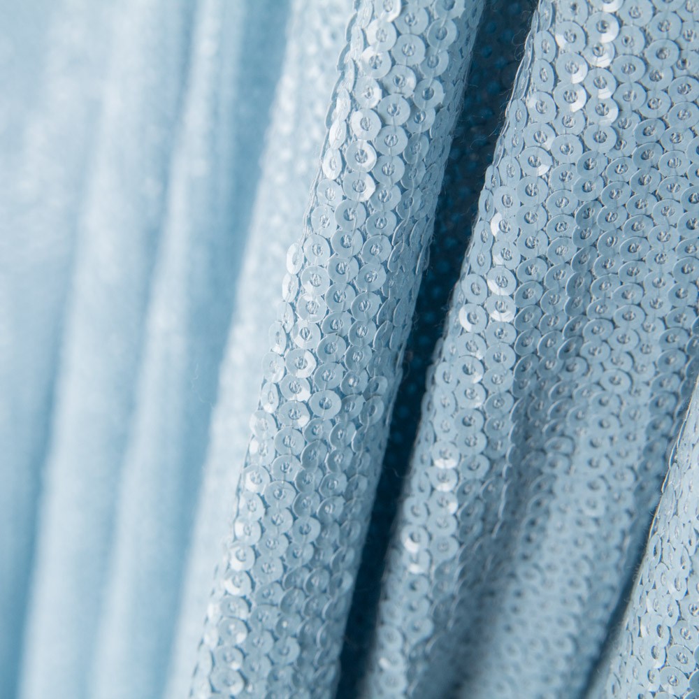 Tela Lentejuela Flor Verde Agua - Ribes y Casals