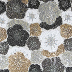 Tecido com Lantejoulas Versalhes Prata - Ribes y Casals