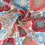 Tecido com Lantejoulas Versalhes Encarnada - Ribes y Casals