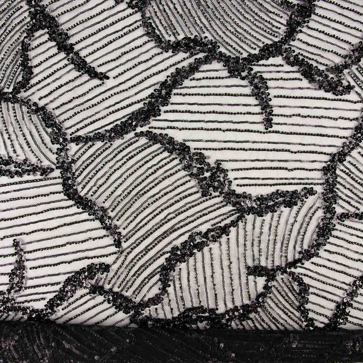 Retal Lentejuela Fiesta Negro 85x120 cm - Ribes y Casals