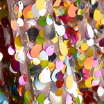 Tule Rosa com Brilhos de Confete e Mini Lantejoulas Multicoloridas - Ribes y Casals