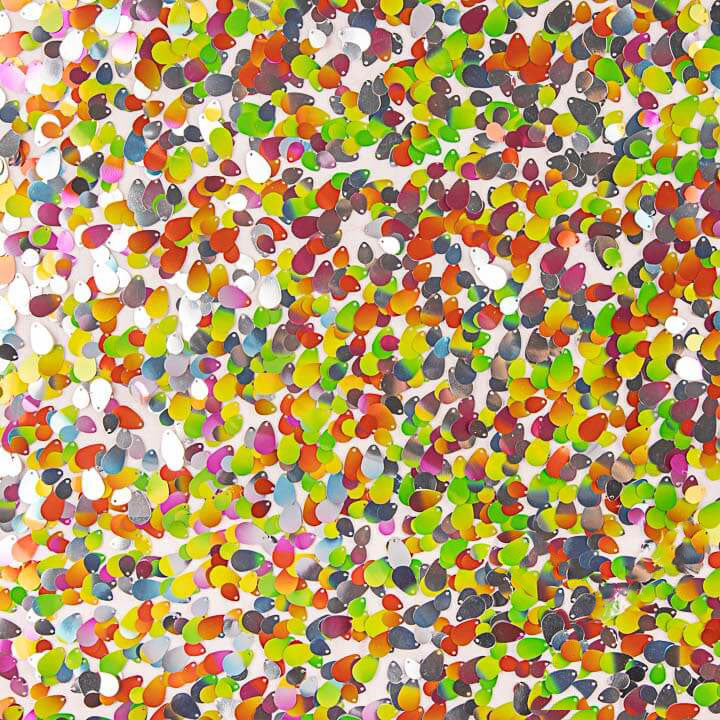 Tule Rosa com Brilhos de Confete e Mini Lantejoulas Multicoloridas - Ribes y Casals