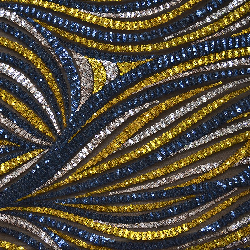 Lantejoulas Ondas Água-marinha Amarelo - Ribes y Casals