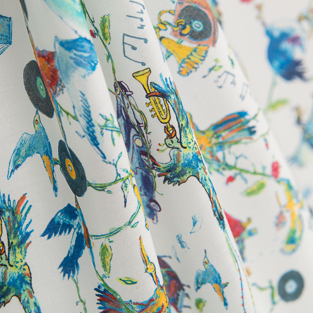 Tecido Liberty Music Branco - Ribes y Casals