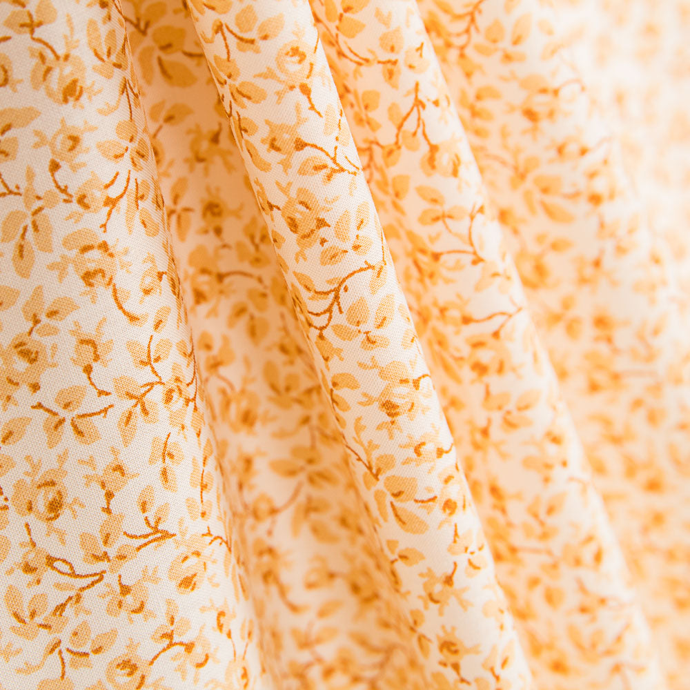 Tecido Liberty Flor Amarelo Torrado - Ribes y Casals