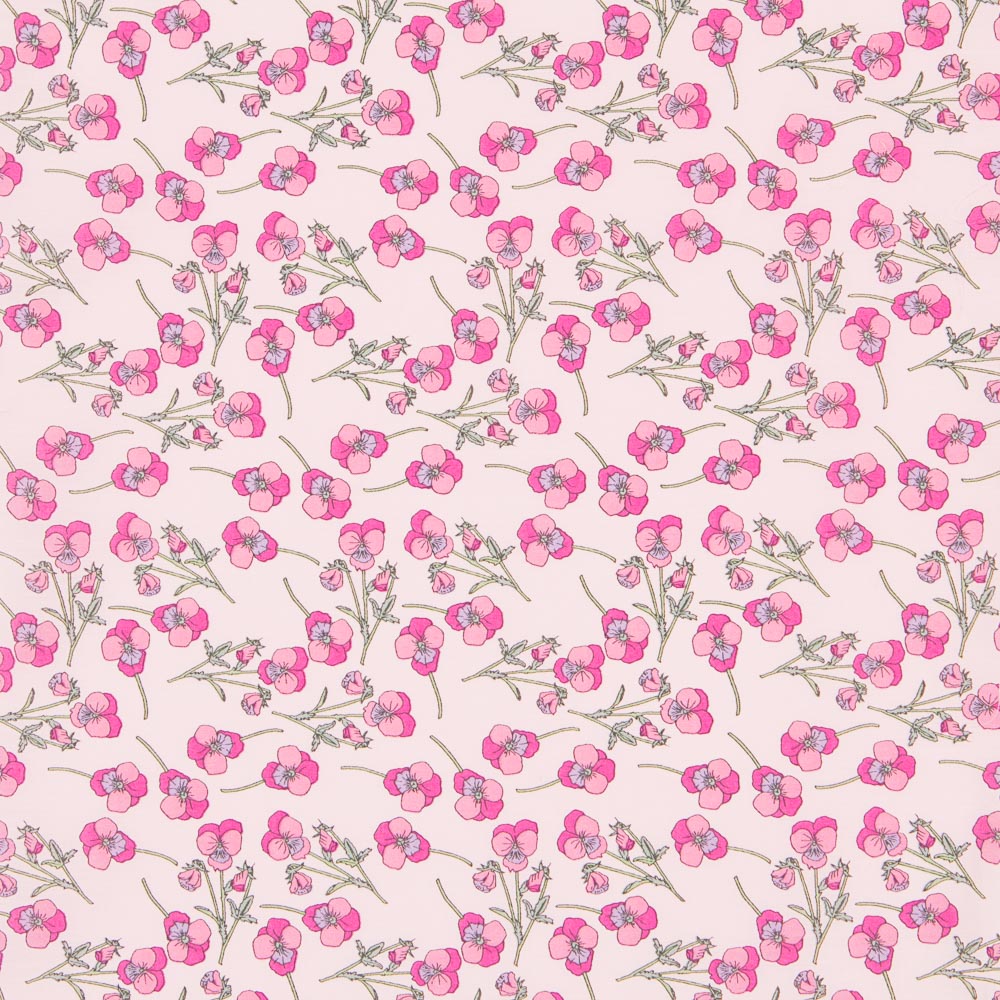 Tecido Liberty Flor Rosa - Ribes y Casals