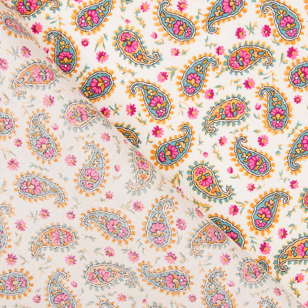 Tecido Liberty Caxemira Cru - Ribes y Casals