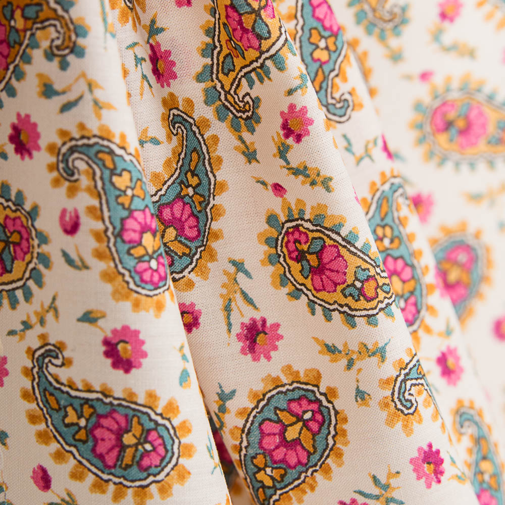 Tecido Liberty Caxemira Cru - Ribes y Casals