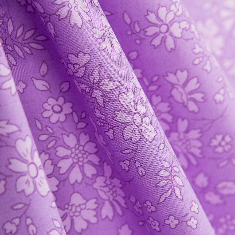 Tecido Liberty Flor Lilás - Ribes y Casals