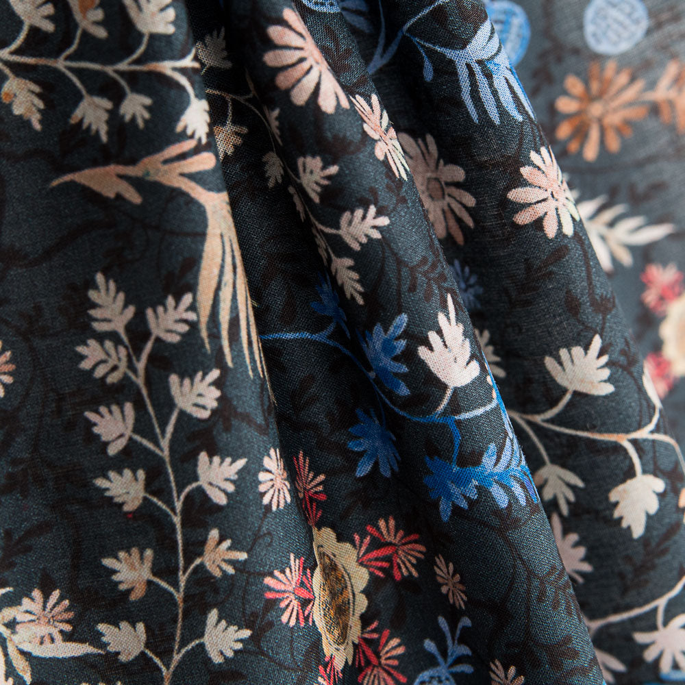 Tecido Liberty Bosque Azul - Ribes y Casals